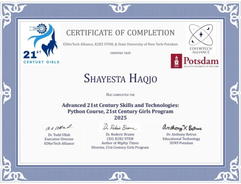 Python Programming Certificate