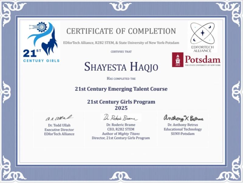 Emerging Talent Certificate